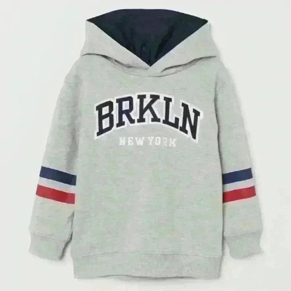 H&M Other - H&M Kids hooded top light gray Brkln Size 2-4y